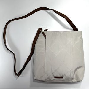 Vera Bradley Preppy Poly Molly Crossbody Handbag Purse Ivory Cream Size Medium